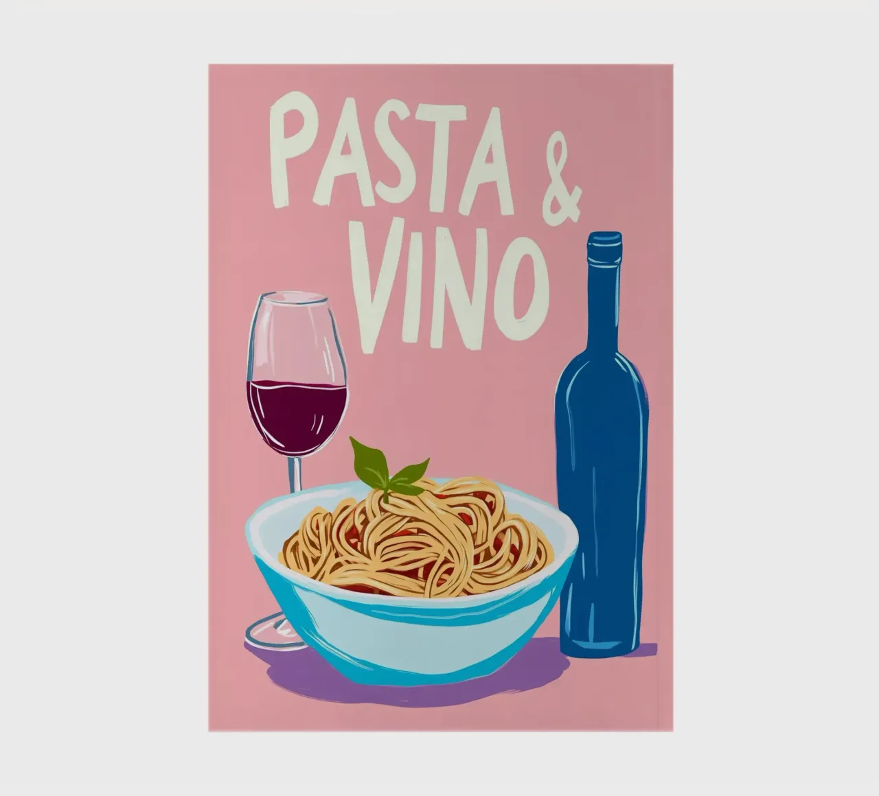 Pasta-Wein-Liebe Notizbuch von Carinaprint