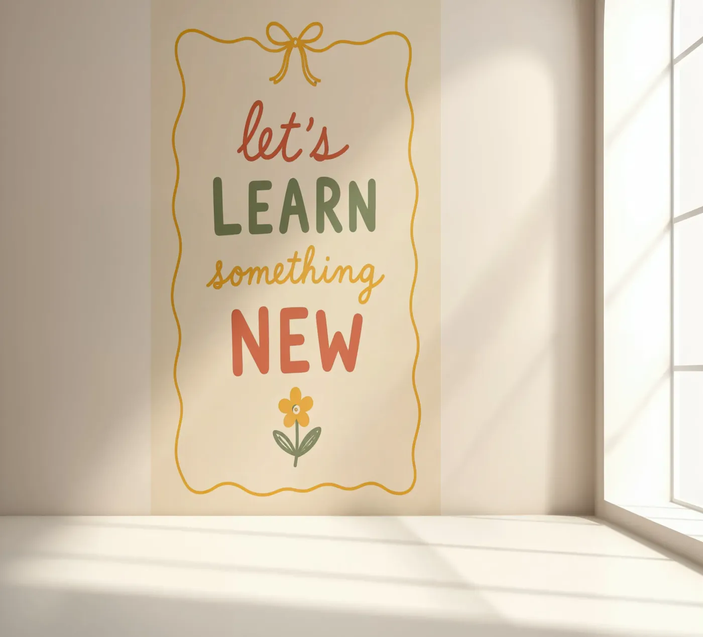 Let’s Learn Something New fotobehang van KUNST BY STEPHIE