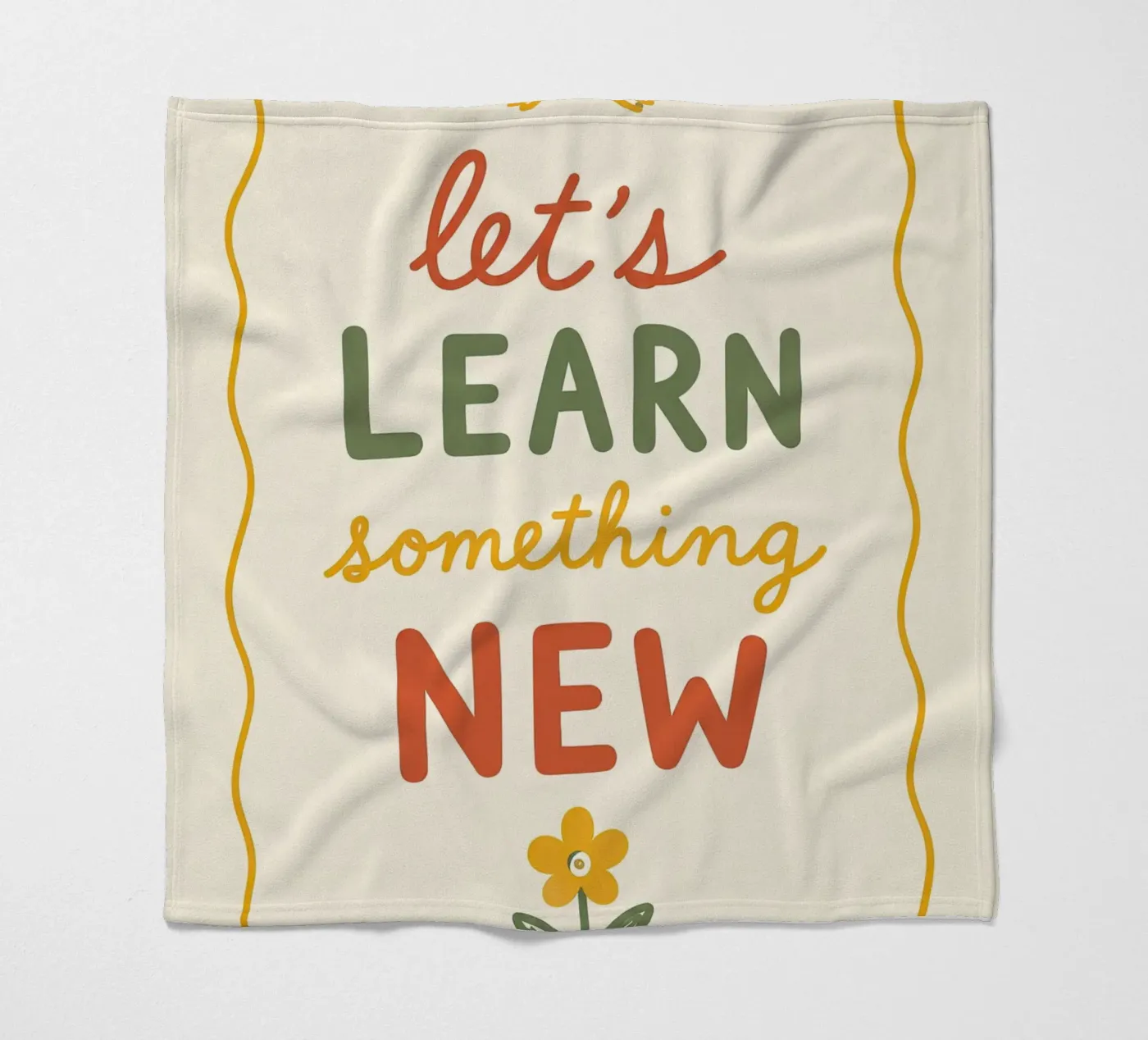 Let’s Learn Something New Fleecedecke von KUNST BY STEPHIE