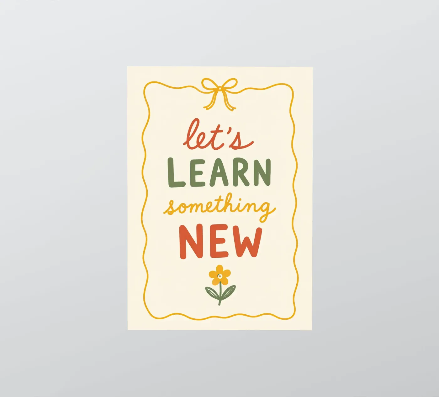 Let’s Learn Something New sticker van KUNST BY STEPHIE