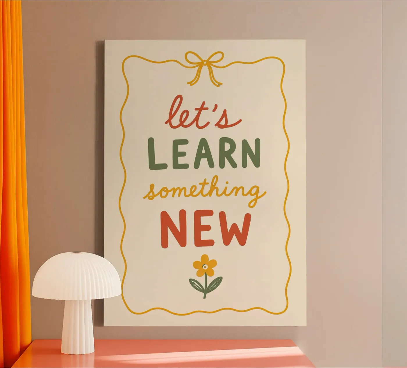 Let’s Learn Something New canvas by KUNST BY STEPHIE