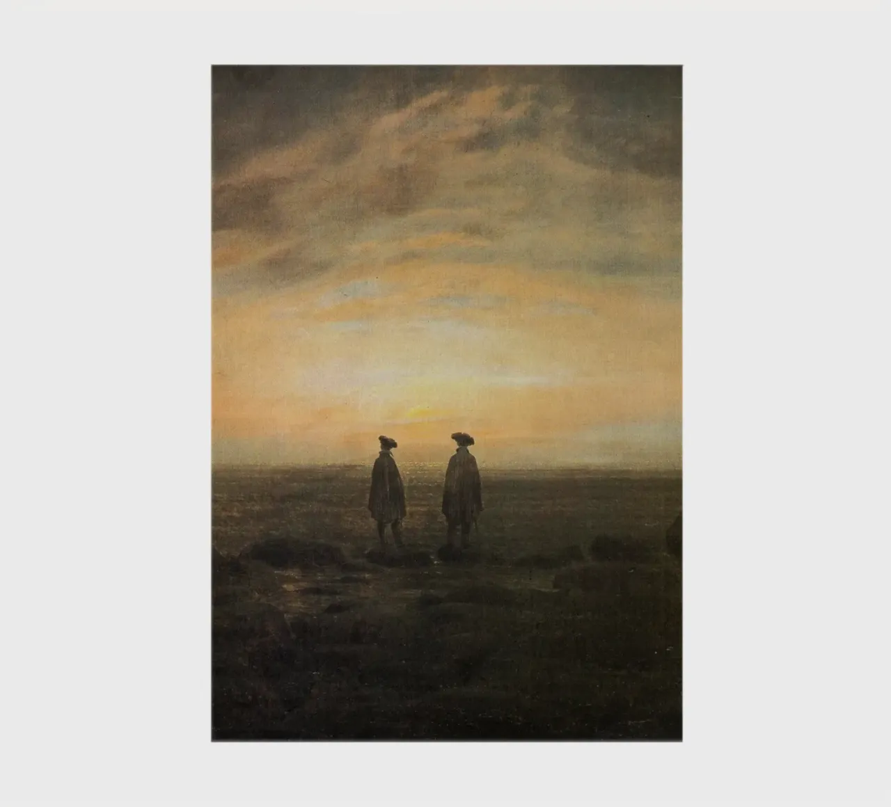 Caspar David Friedrich - Two Men by the Sea notebook by Timeless Artworks