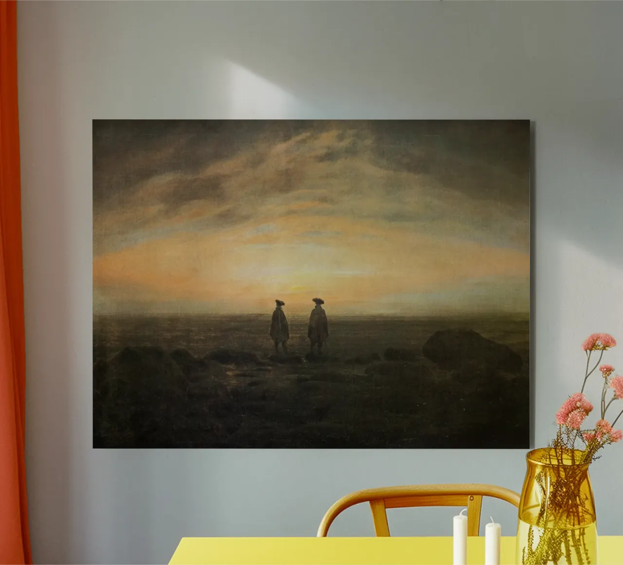 Caspar David Friedrich - Due uomini in riva al mare alluminio dibond da Timeless Artworks