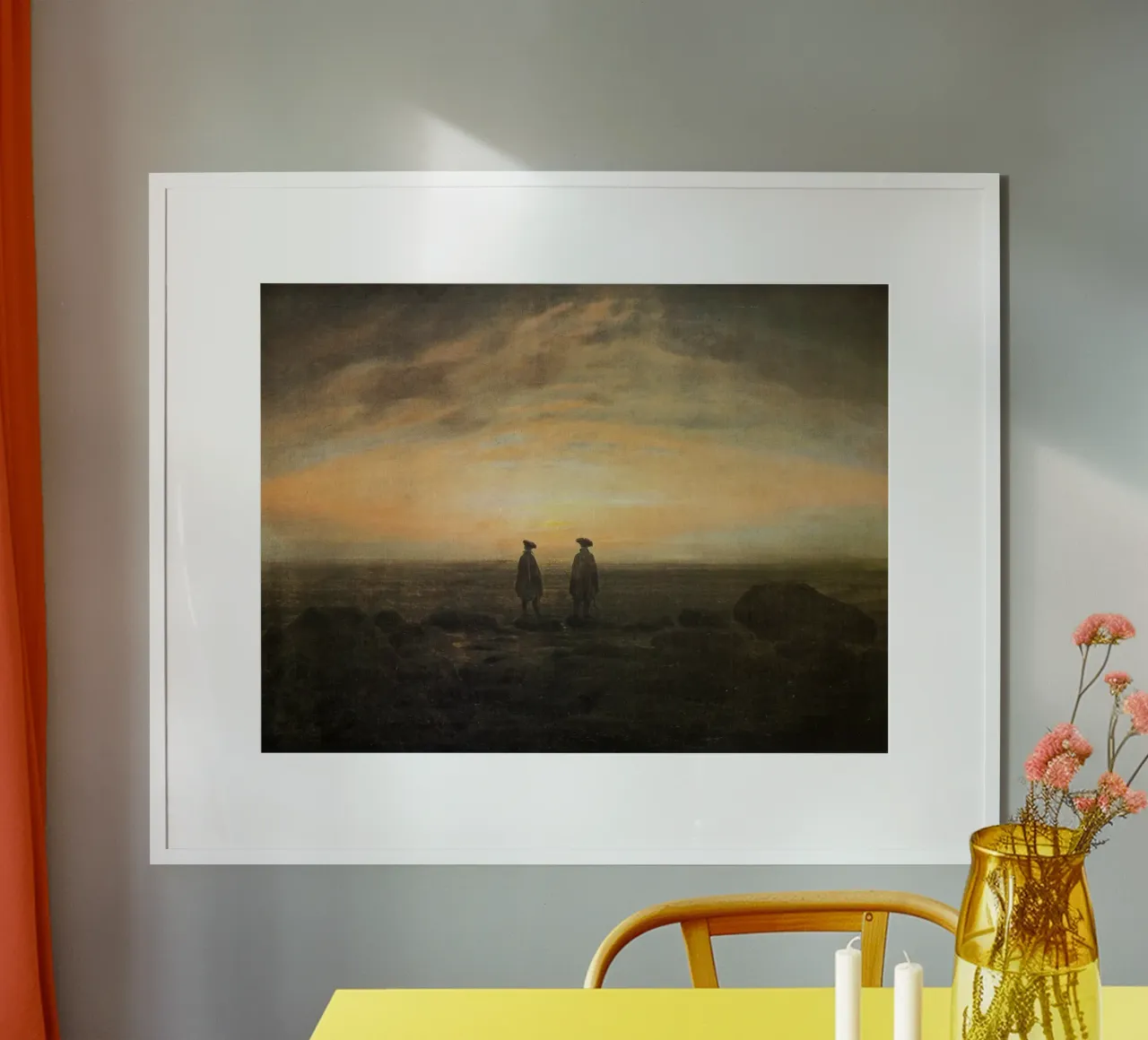 Caspar David Friedrich - Due uomini in riva al mare carta hahnemühle da Timeless Artworks