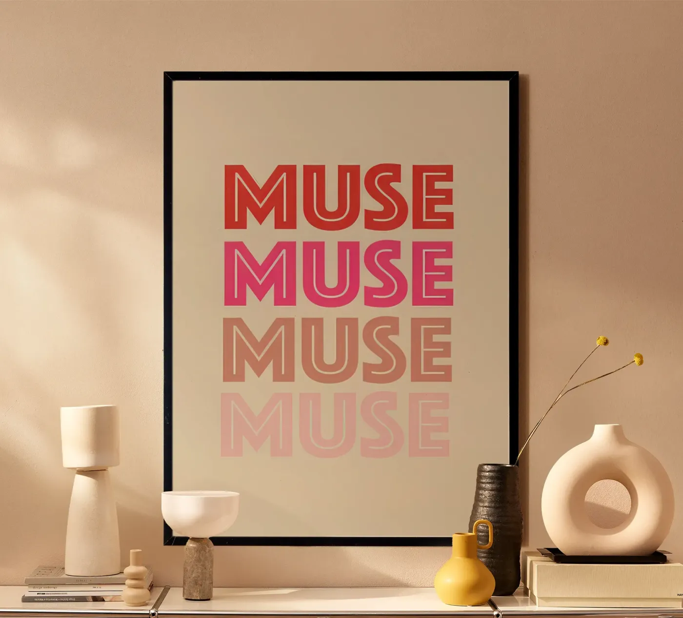 Muse red poster by george andreas