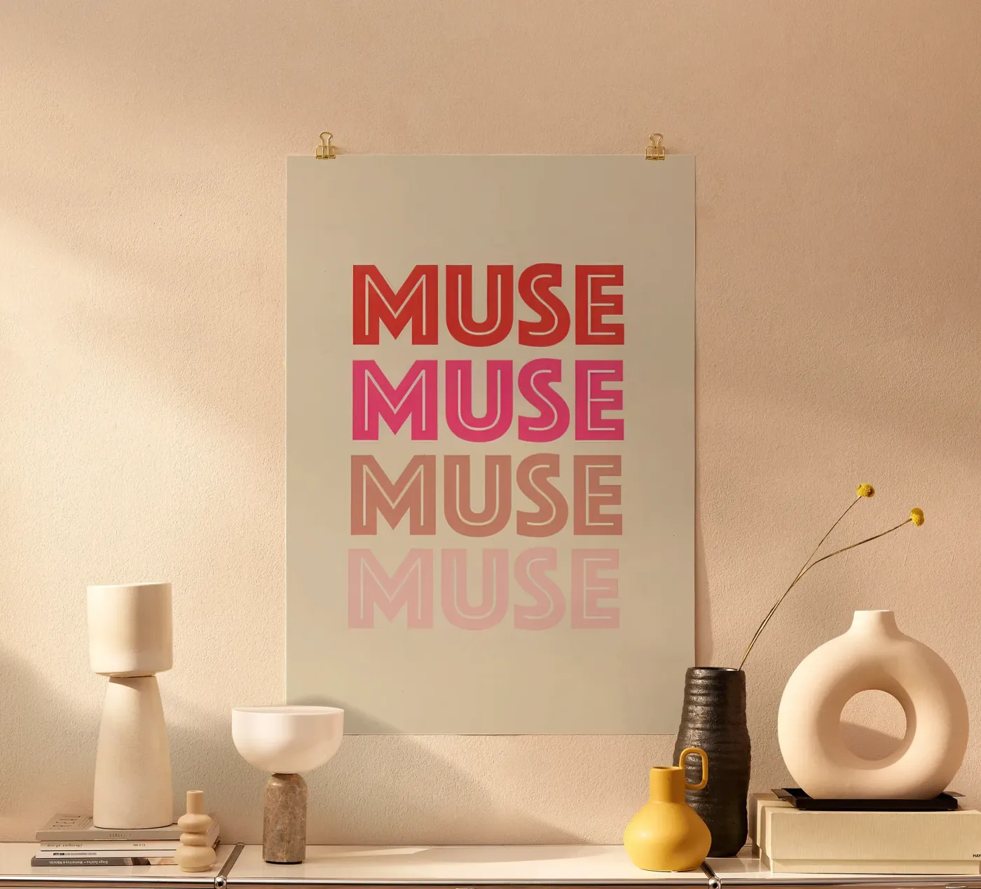 Muse red poster by george andreas