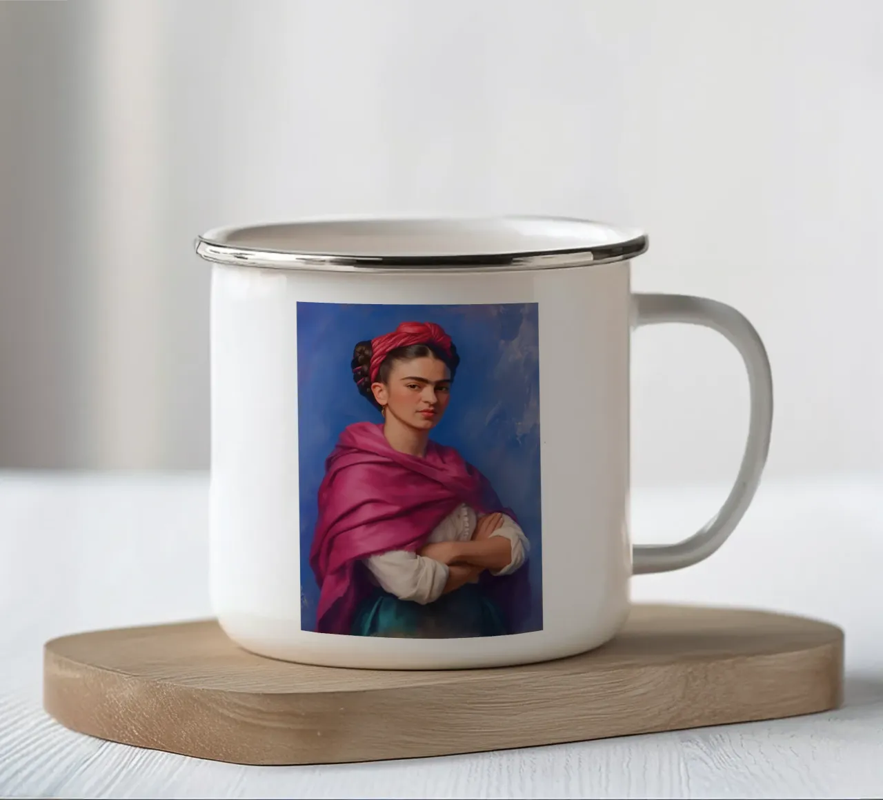 Frida Arte messicana tazza in smalto da Carinaprint