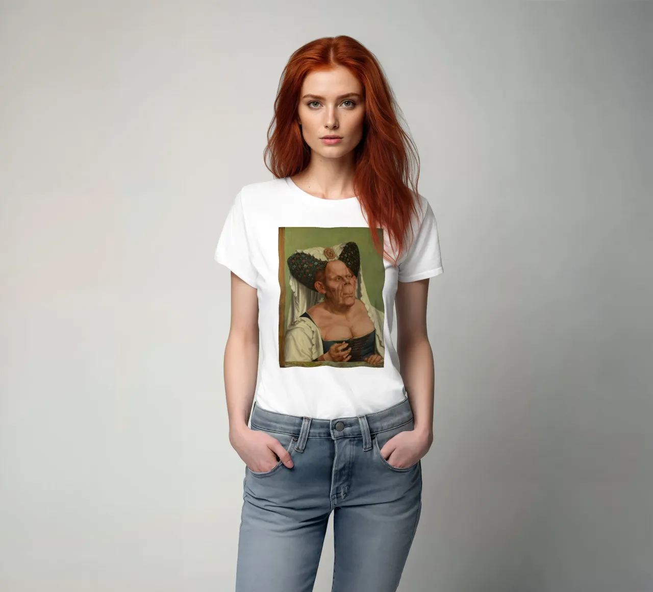 Quentin Matsys - Una vecchia donna grottesca t-shirt da Timeless Artworks