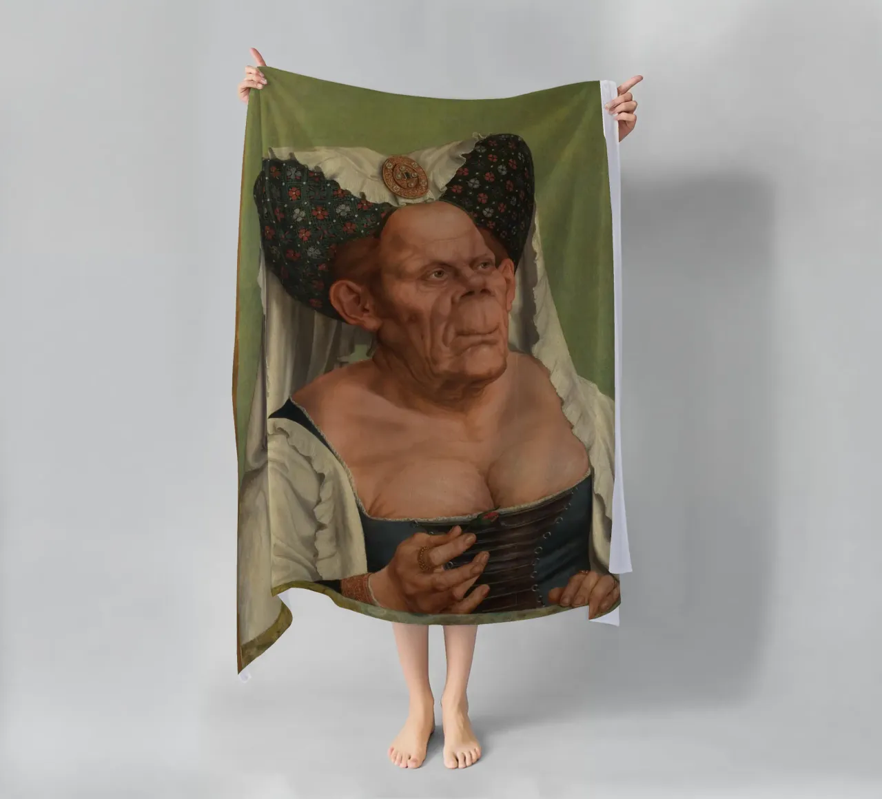 Quentin Matsys - Una vecchia donna grottesca telo mare da Timeless Artworks