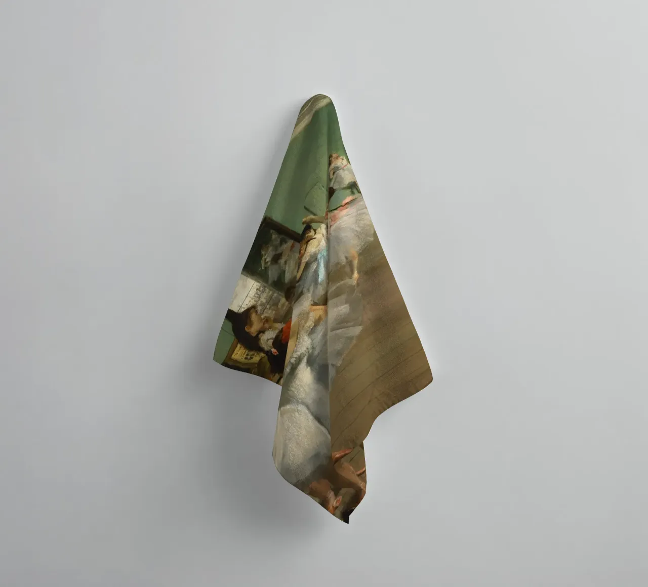 Edgar Degas - De dansles badhanddoek van Timeless Artworks