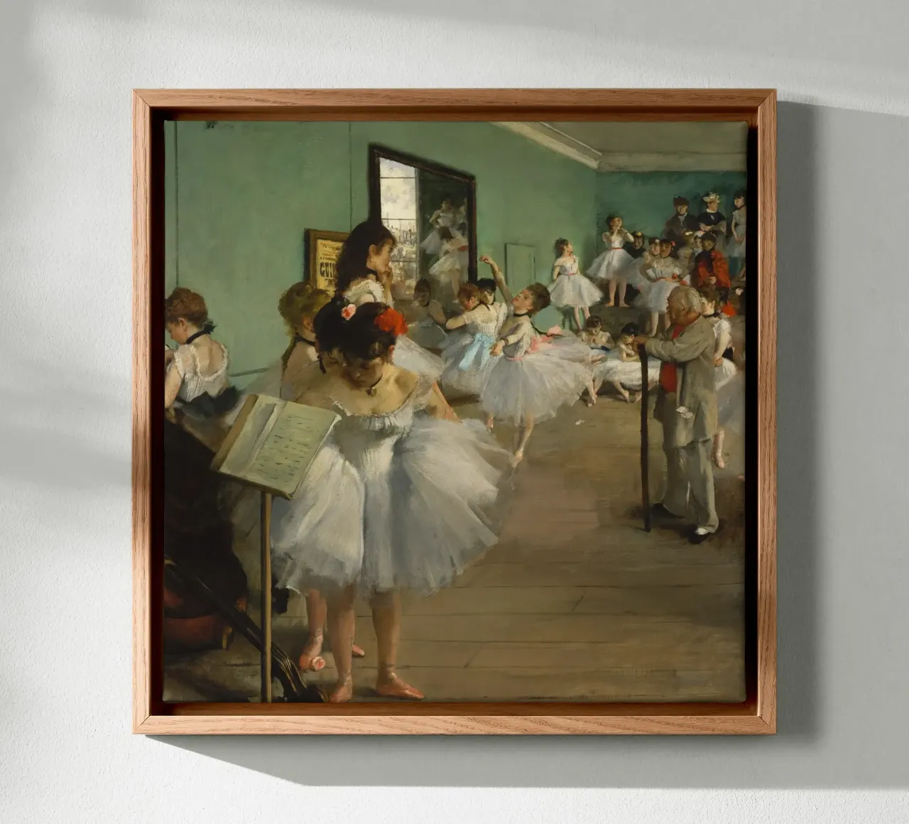 Edgar Degas - De dansles canvas met Baklijst van Timeless Artworks