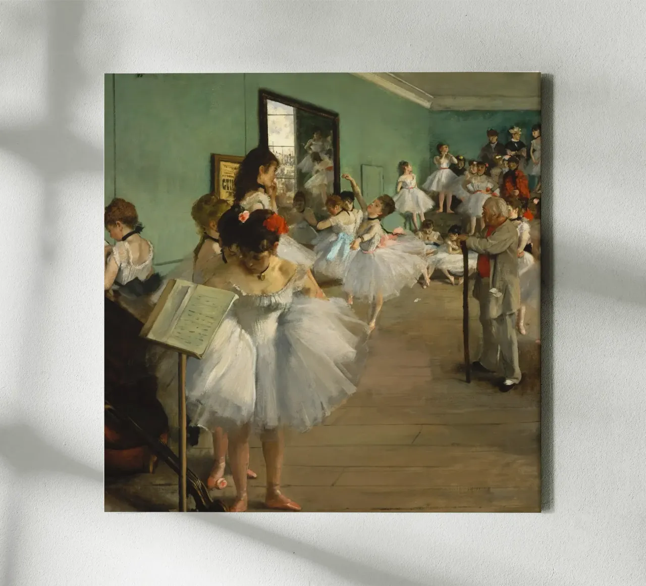 Edgar Degas - De dansles canvas met Baklijst van Timeless Artworks