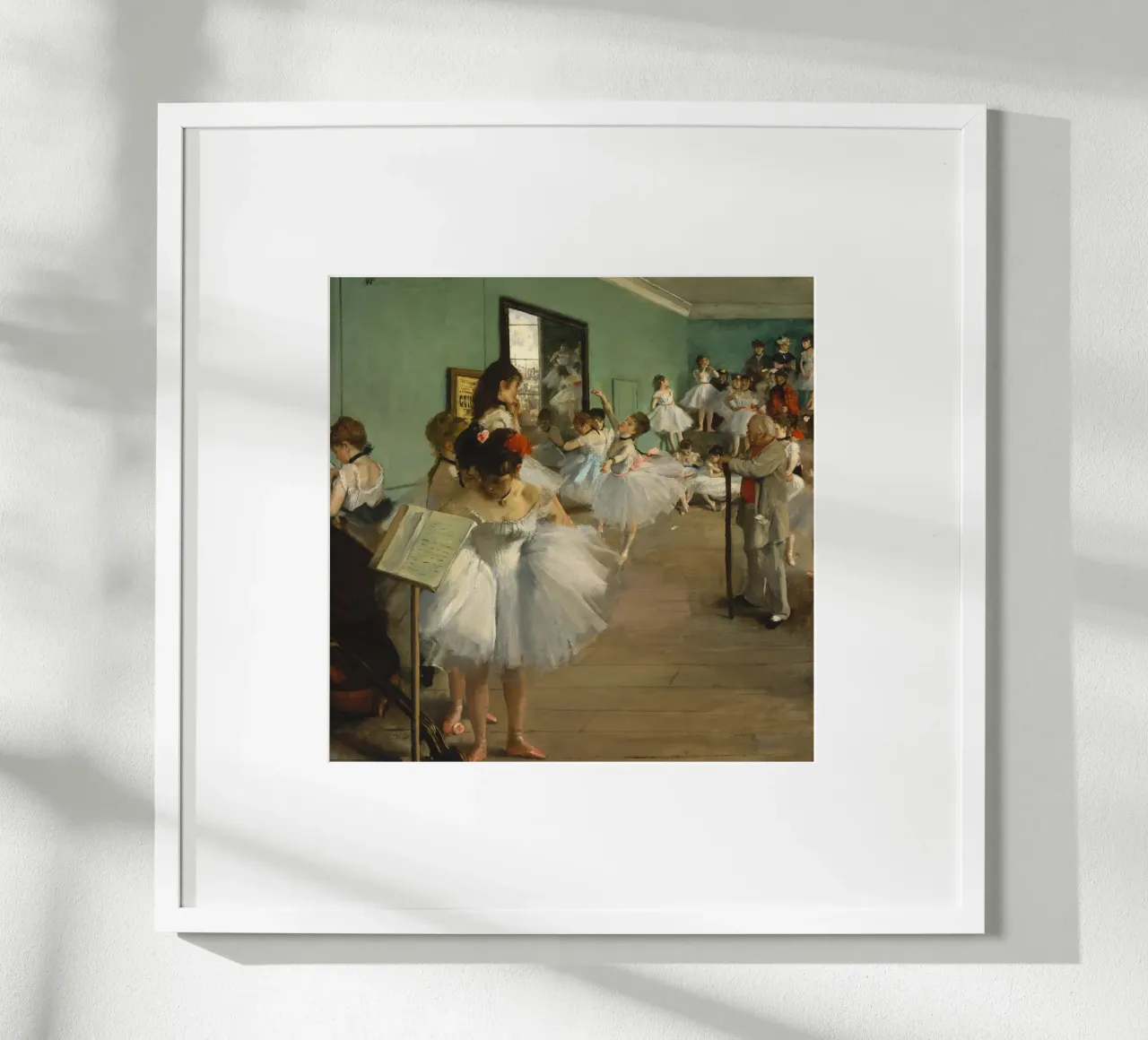Edgar Degas - La classe di danza poster con telaio in legno da Timeless Artworks