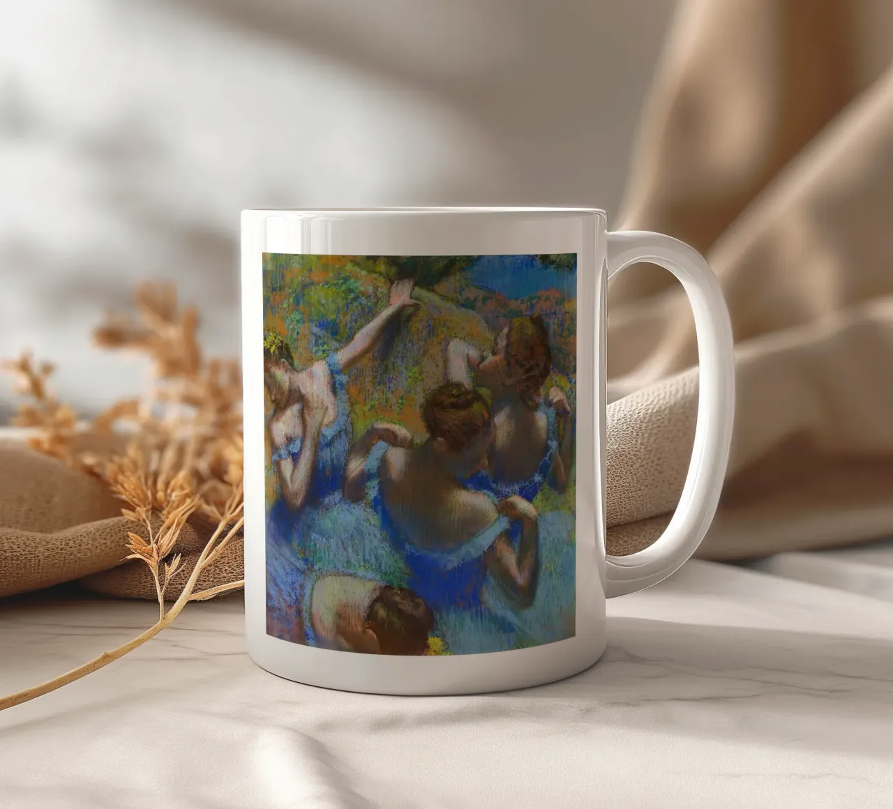 Edgar Degas - Ballerine blu tazza in ceramica da Timeless Artworks