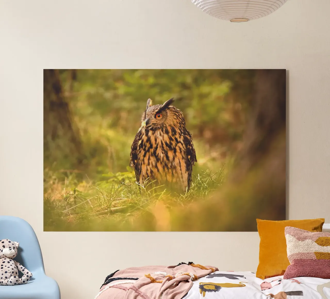 Eagle Owl plexiglass da Dave Hare Photography