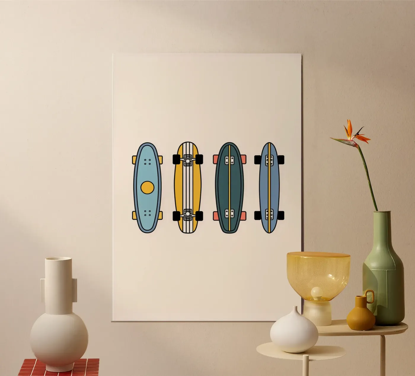 Calm Riders poster da Trace Simonis Flowers