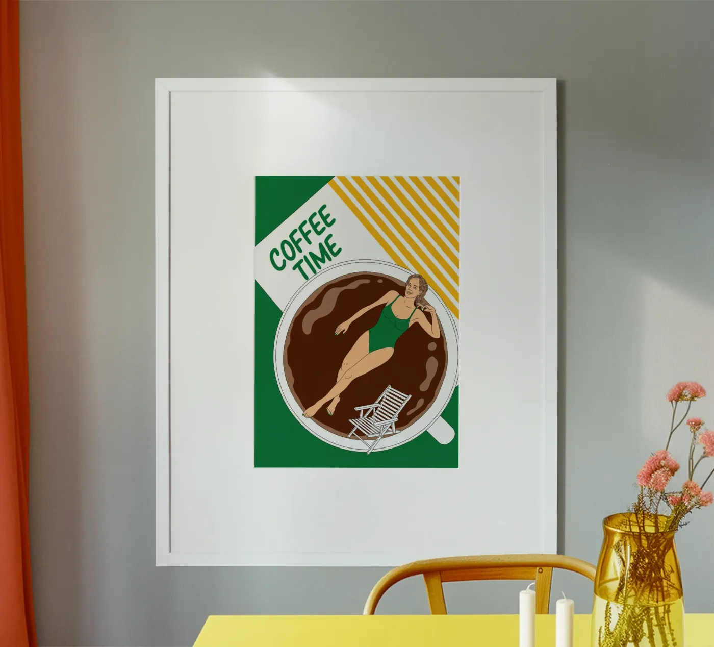 Kaffeetasse Poster von Trace Simonis Flowers