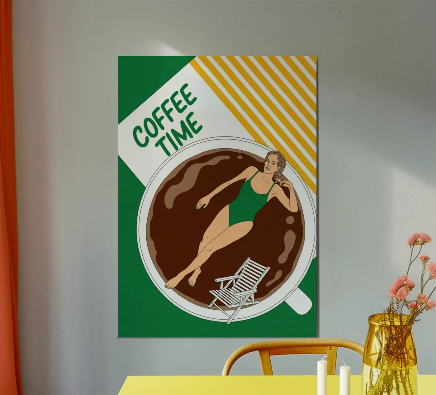 Kaffeetasse Poster von Trace Simonis Flowers