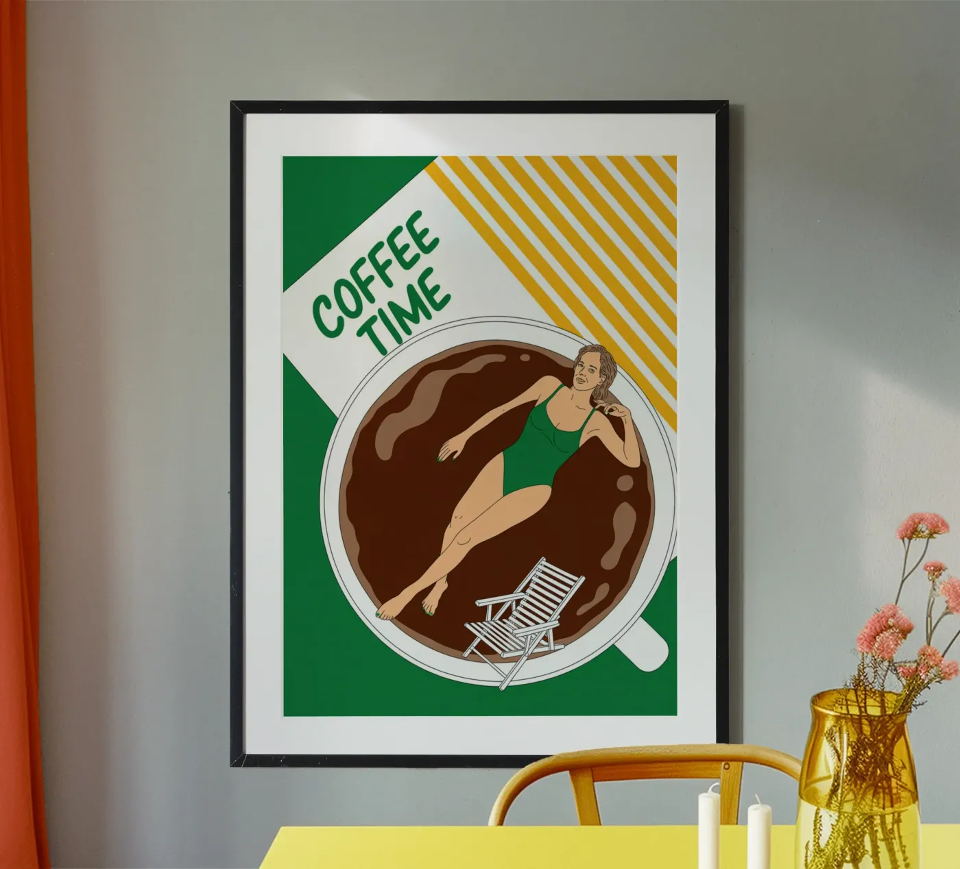 Kaffeetasse Poster von Trace Simonis Flowers