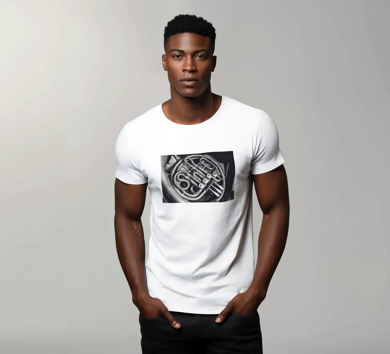 Corno francese t-shirt da Dave Hare Photography