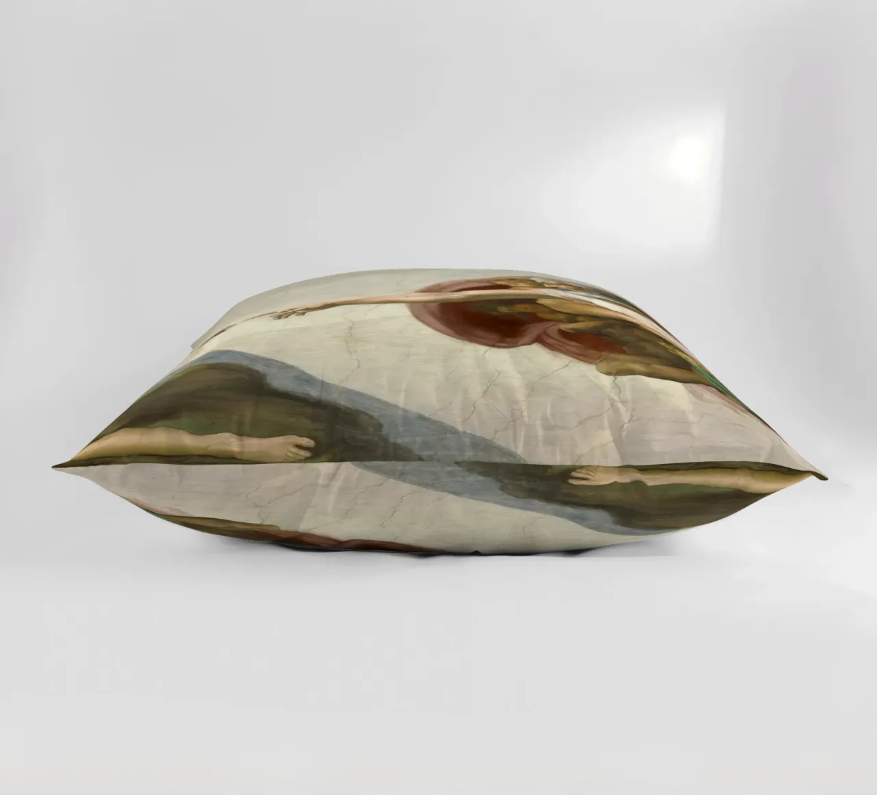 Michelangelo - Creation of Adam decorative cushion by Timeless Artworks