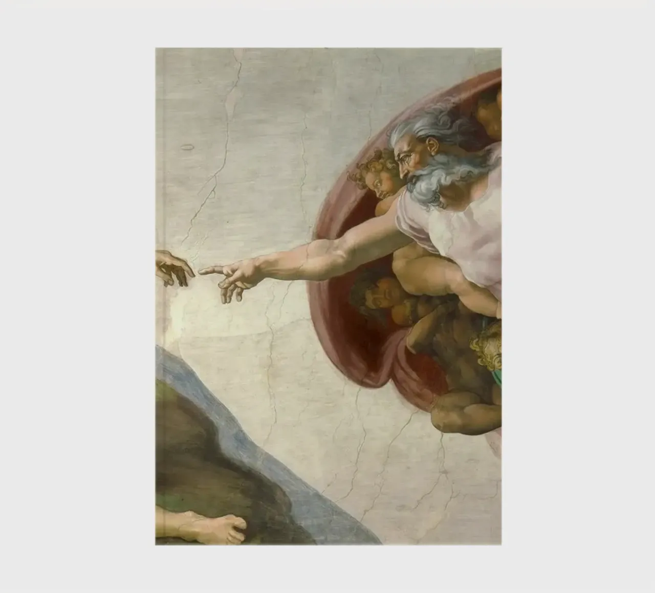 Michelangelo - Creation of Adam notebook by Timeless Artworks