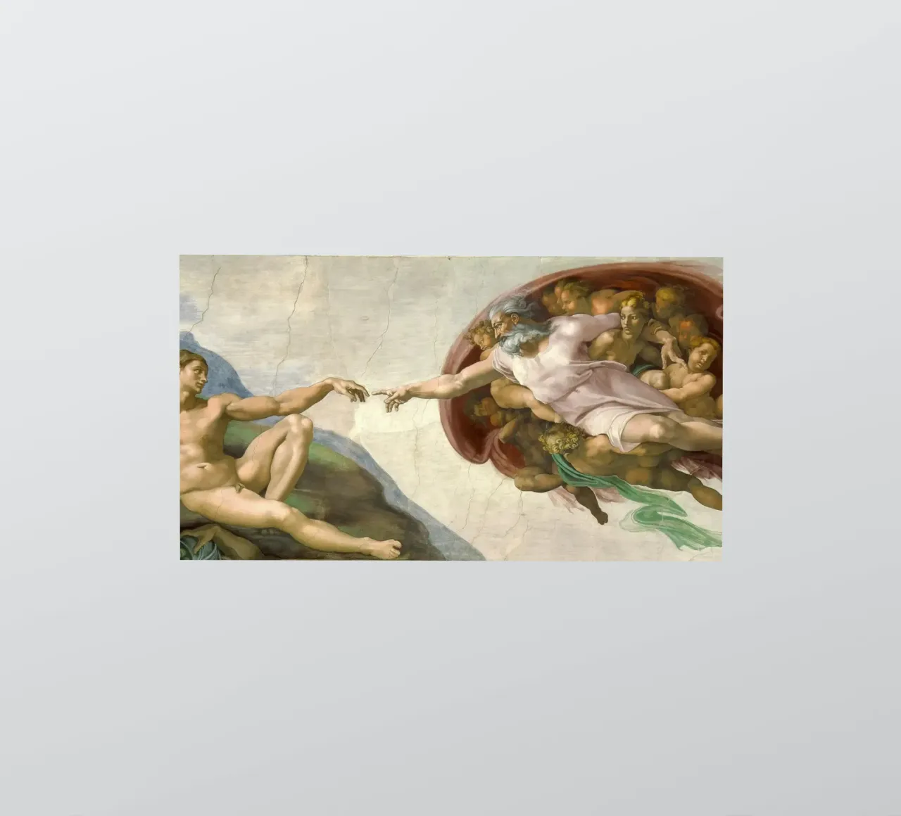 Michelangelo - Creation of Adam sticker by Timeless Artworks