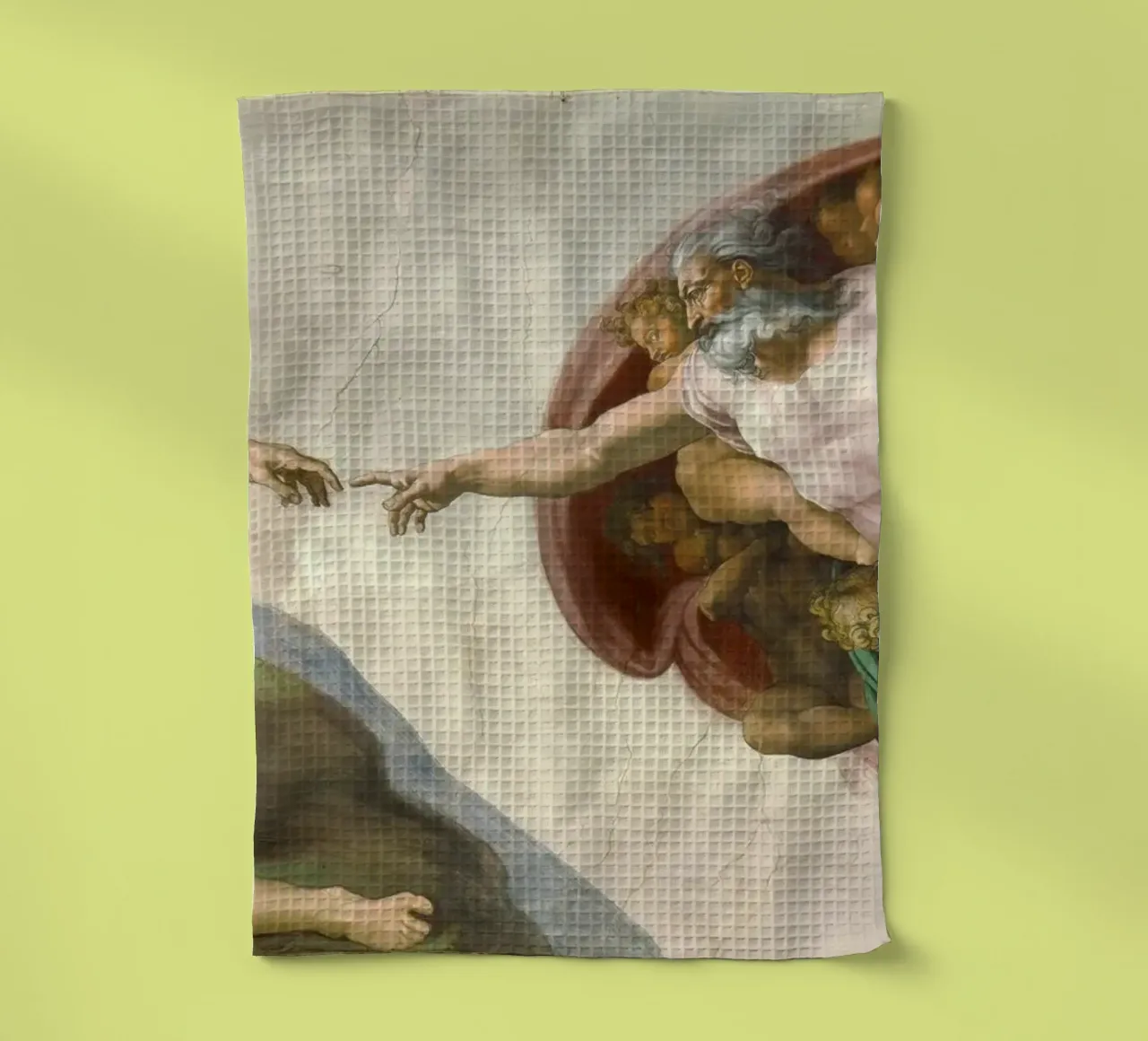 Michel-Ange - La création d'Adam torchon de Timeless Artworks