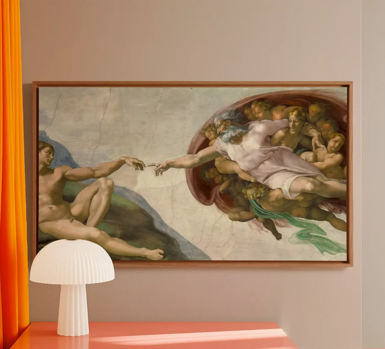 Michelangelo - Creation of Adam canvas by Timeless Artworks