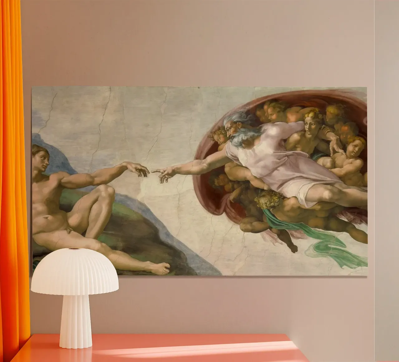 Michelangelo - Creation of Adam hahnemühle by Timeless Artworks