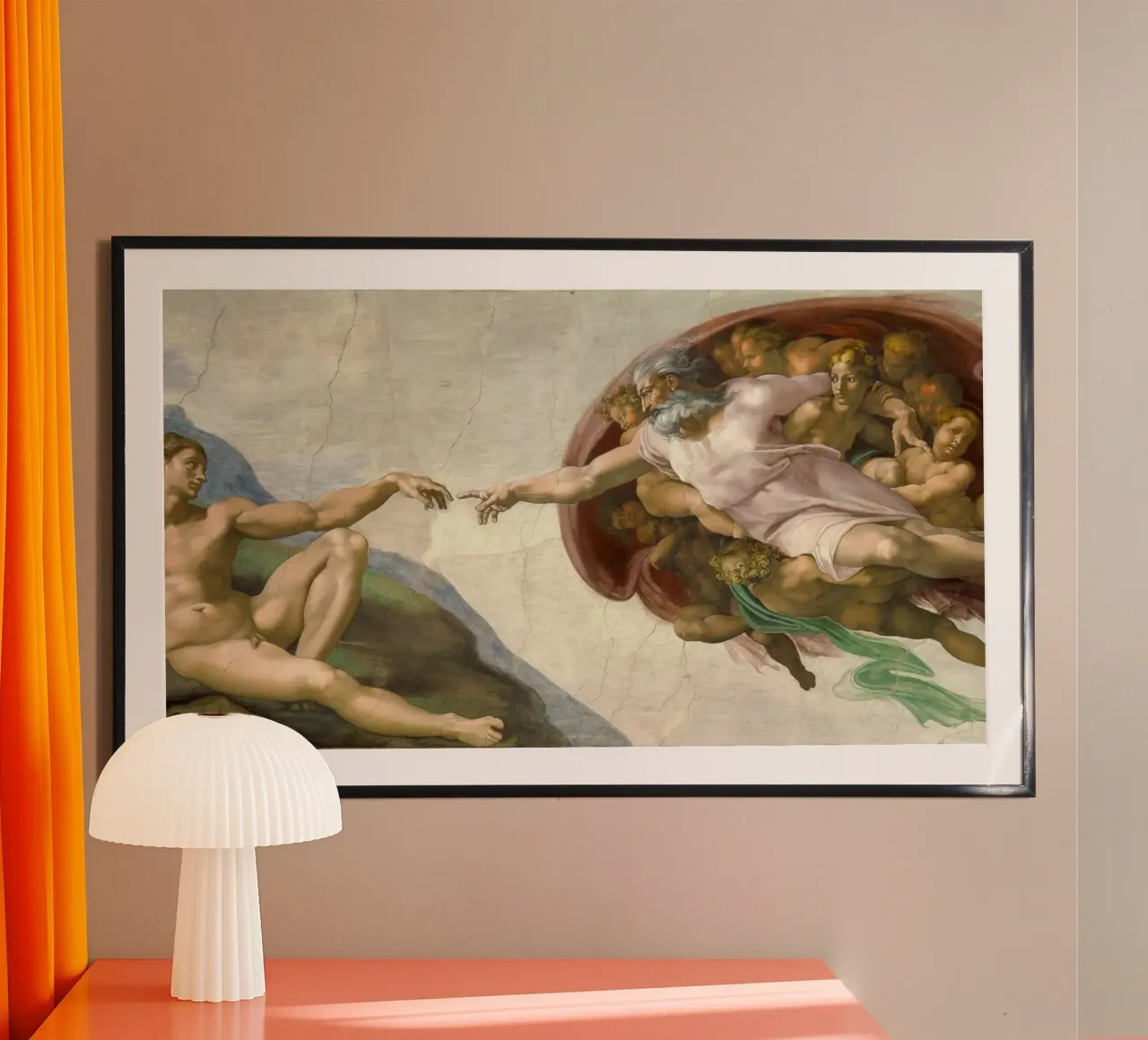 Michelangelo - Creation of Adam hahnemühle by Timeless Artworks
