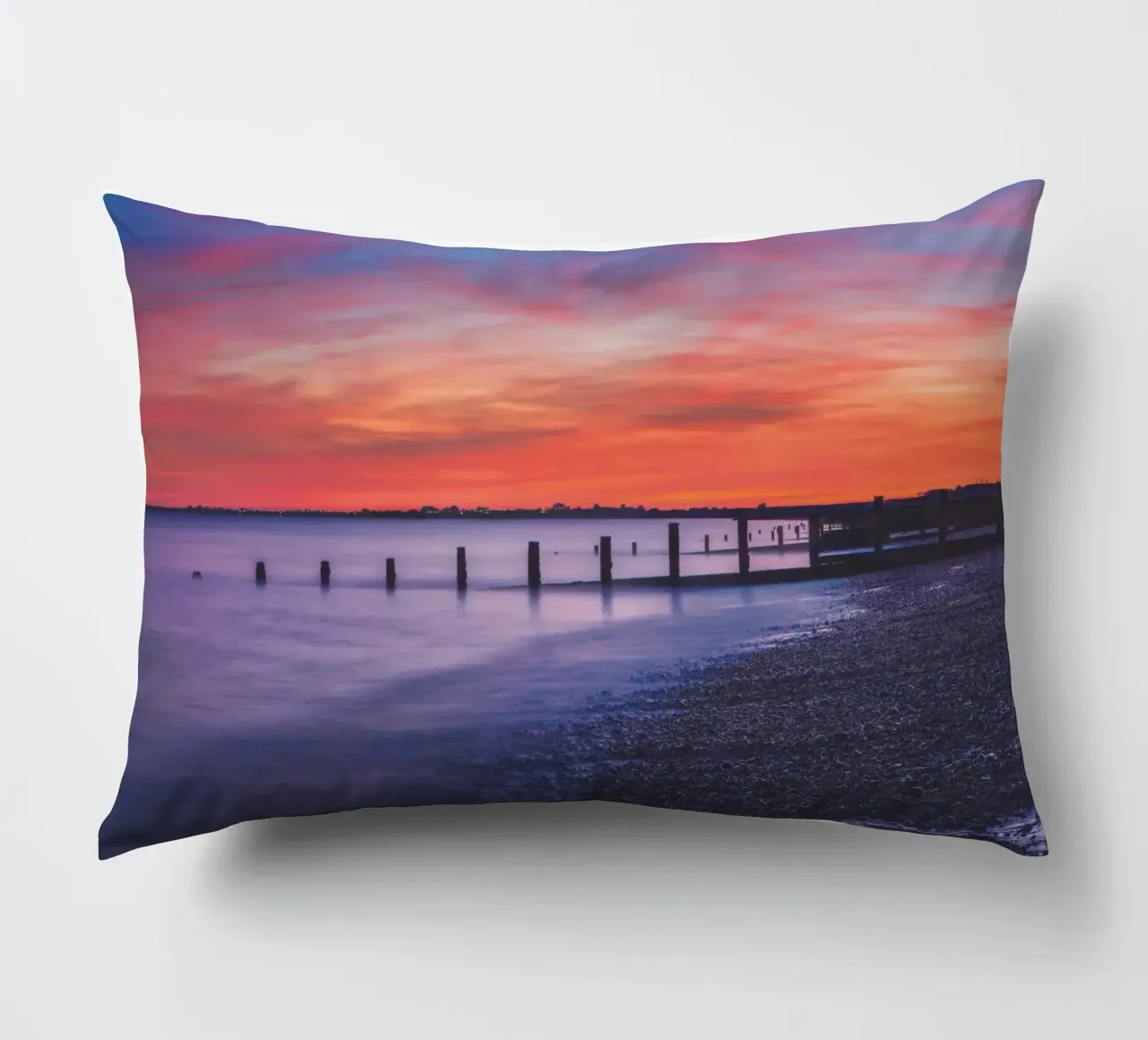 Hythe Sunset cojín de Dave Hare Photography