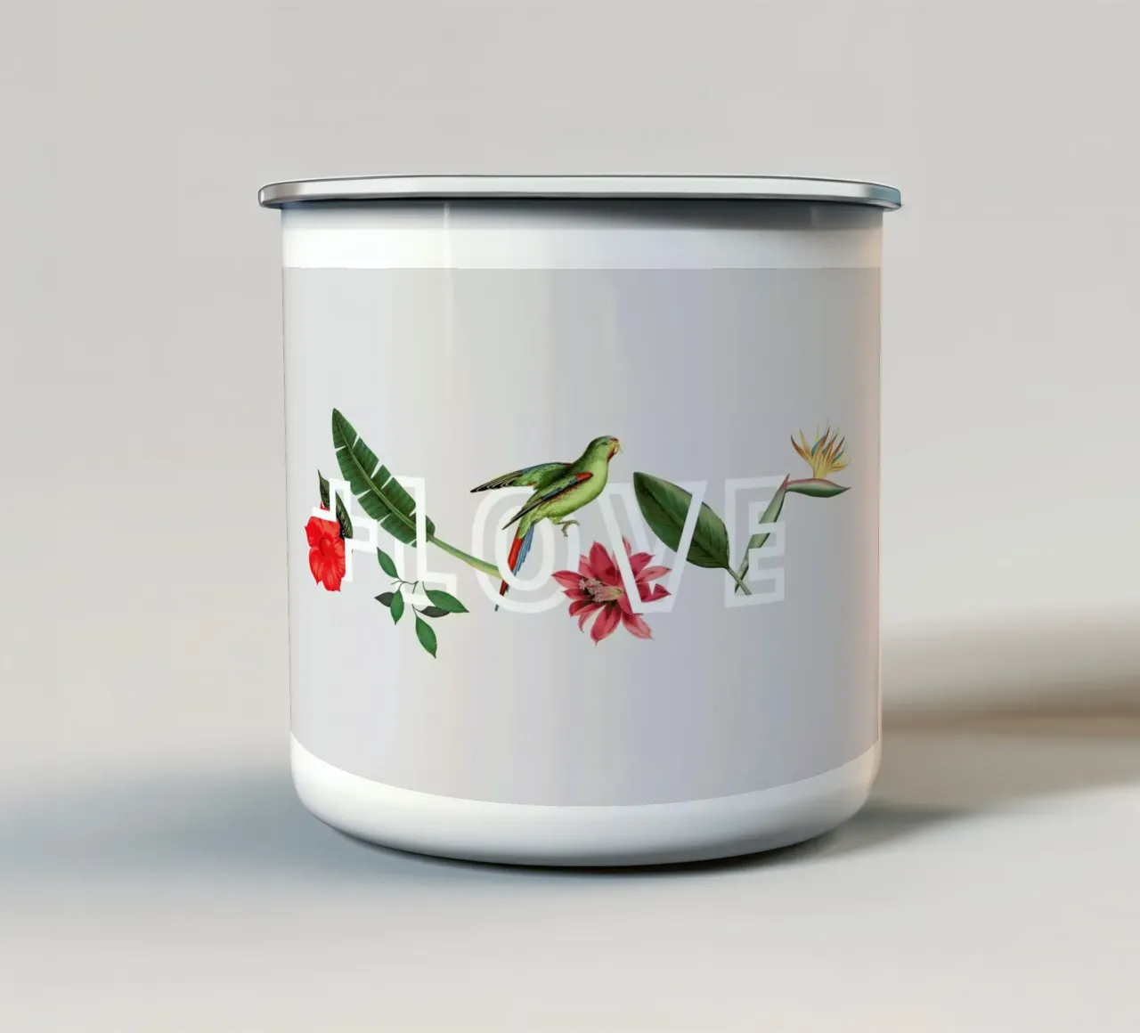 Plus Love tazza in smalto da Chris Wharton