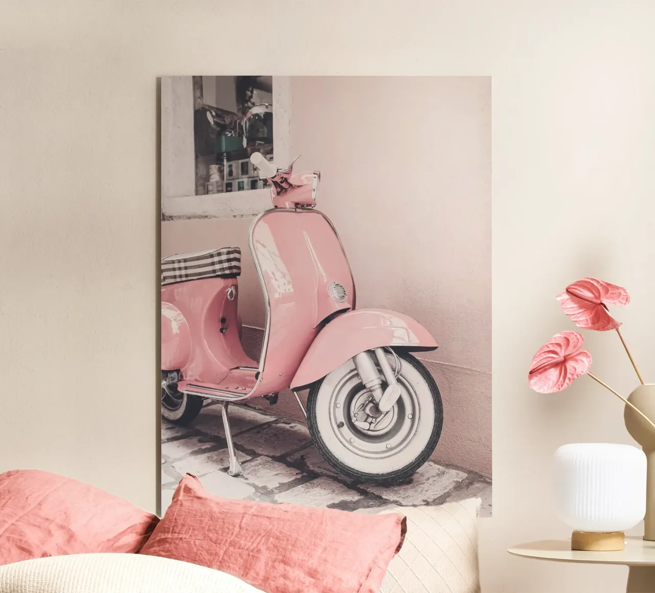Vespa d'epoca - Scooter dal design retrò alluminio dibond da Whole©
