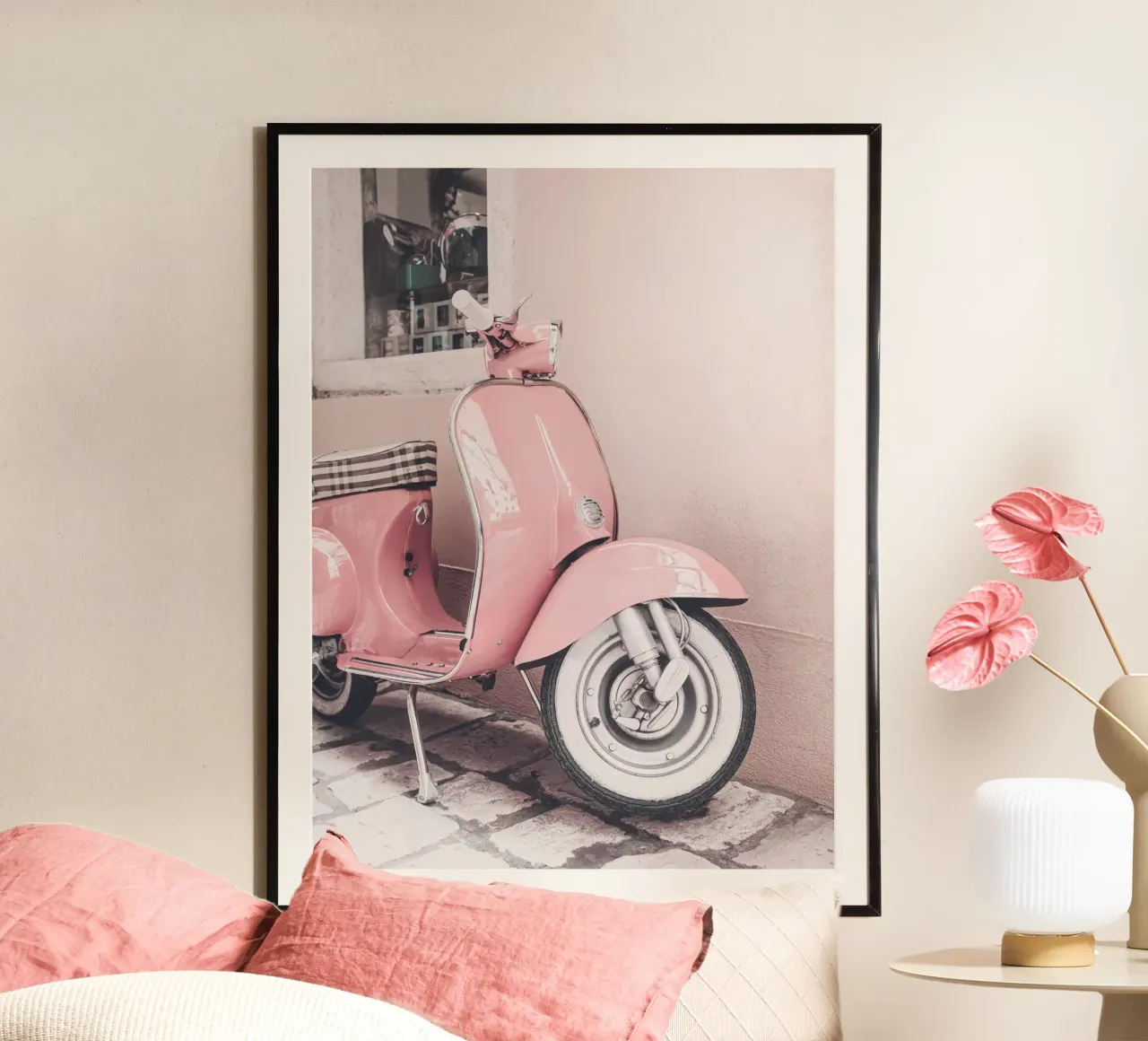 Vintage Vespa – Retro Roller Design Poster von Whole©