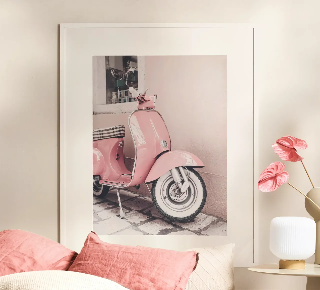 Vintage Vespa – Retro Roller Design Poster von Whole©