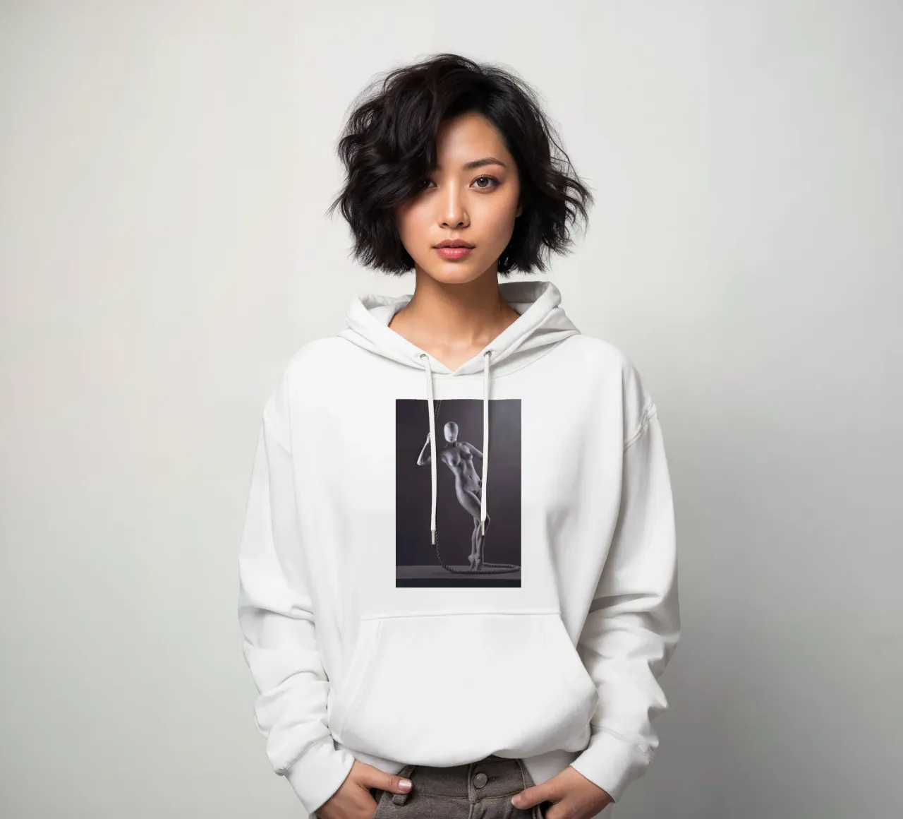 Georgie con la corda felpa con cappuccio da Dave Hare Photography