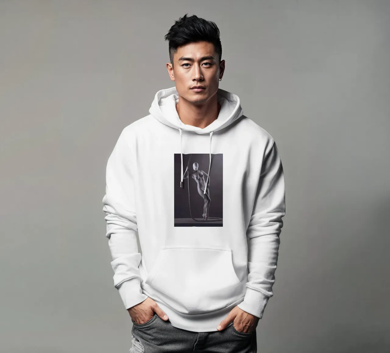 Georgie con la corda felpa con cappuccio da Dave Hare Photography