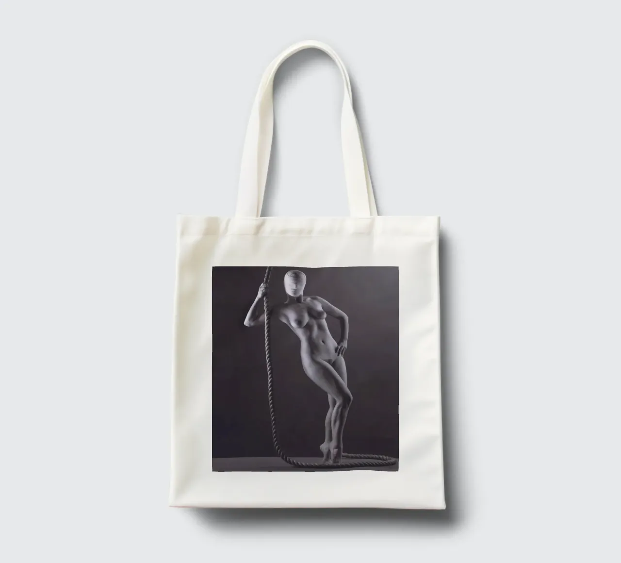 Georgie con la corda borsa in juta da Dave Hare Photography