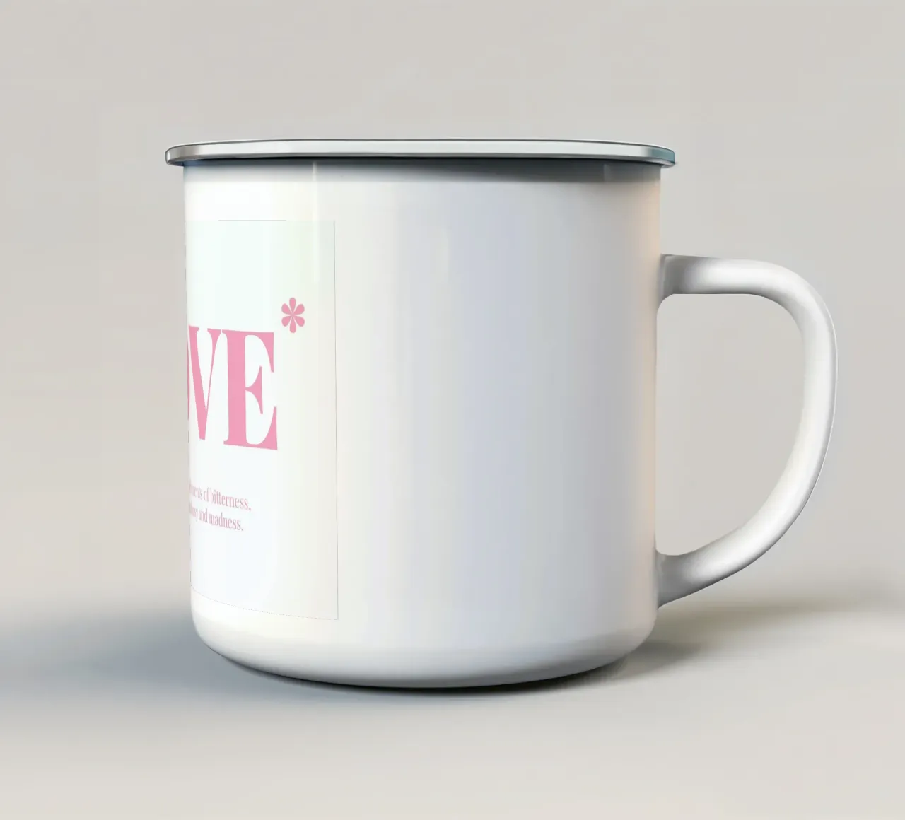 Love tazza in smalto da Chris Wharton