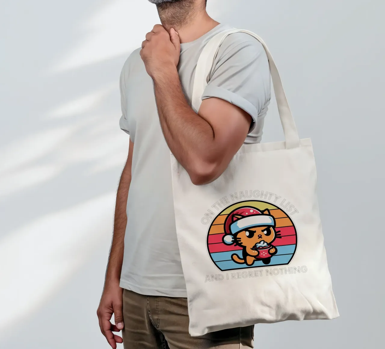 on the naughty list and i regret nothing borsa in juta da edsonramosart