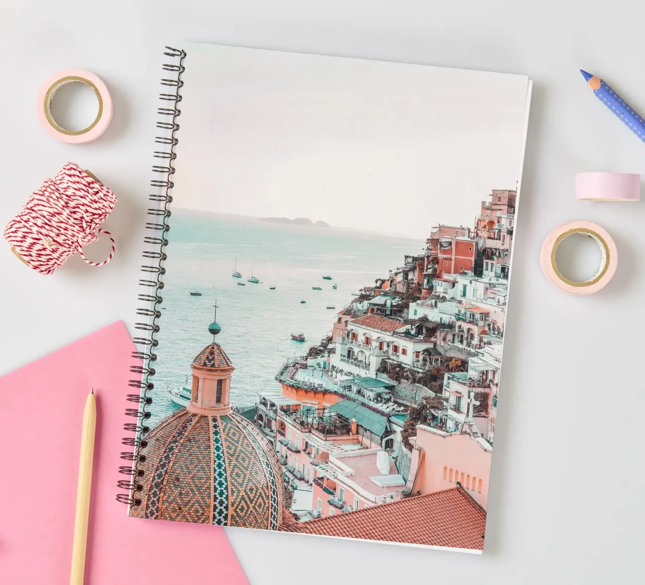 Positano coastal view - Italian idyll spiral notebook by Whole©