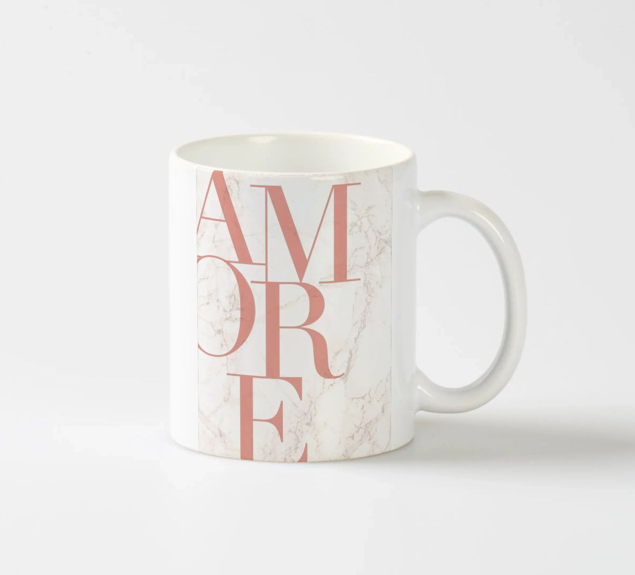 Amore - Elegante tipografia su marmo tazza in ceramica da Whole©