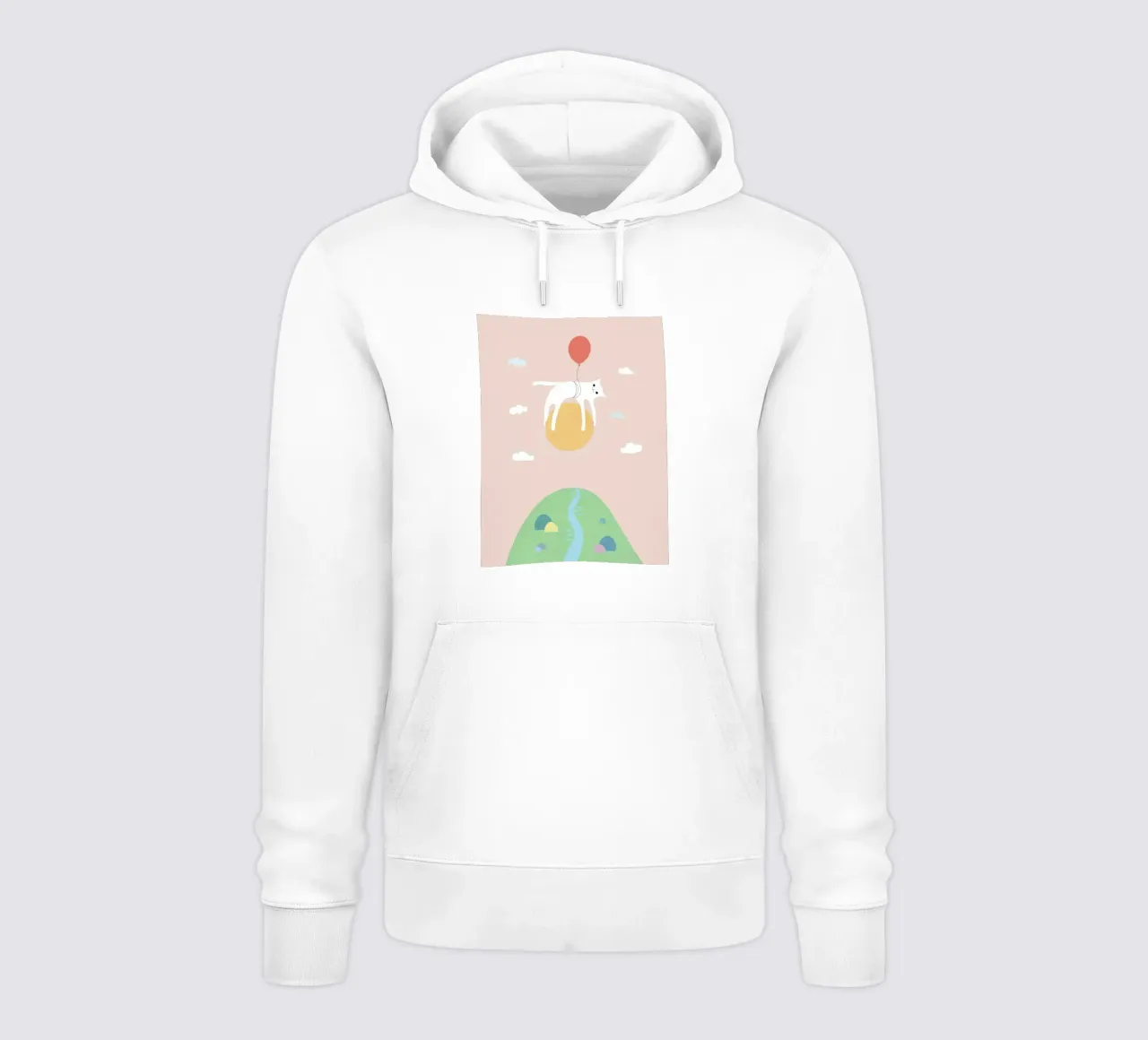 PEACEFUL MISSION CAT felpa con cappuccio da natural neutral