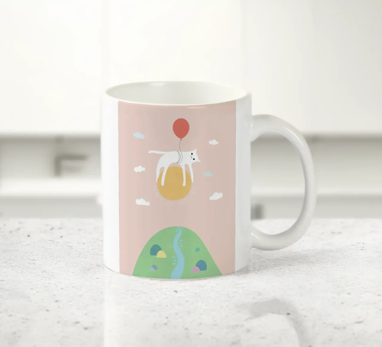 PEACEFUL MISSION CAT tazza in ceramica da natural neutral