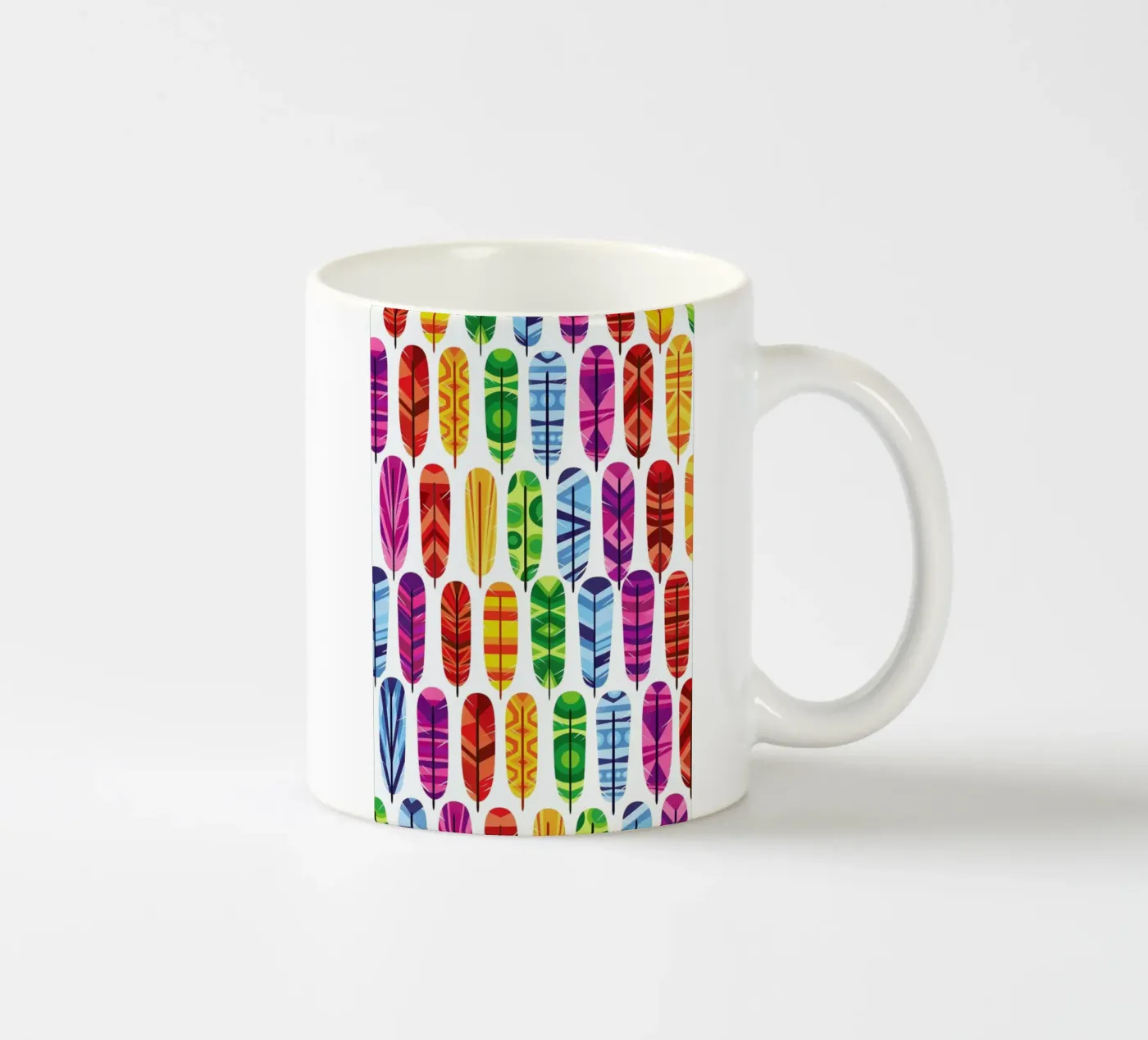 Feathers ceramic mug by Chris Wharton