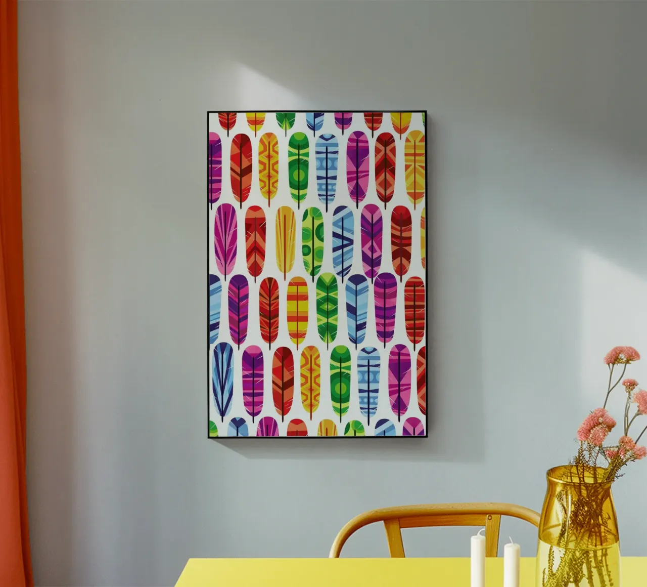 Feathers plexiglass da Chris Wharton