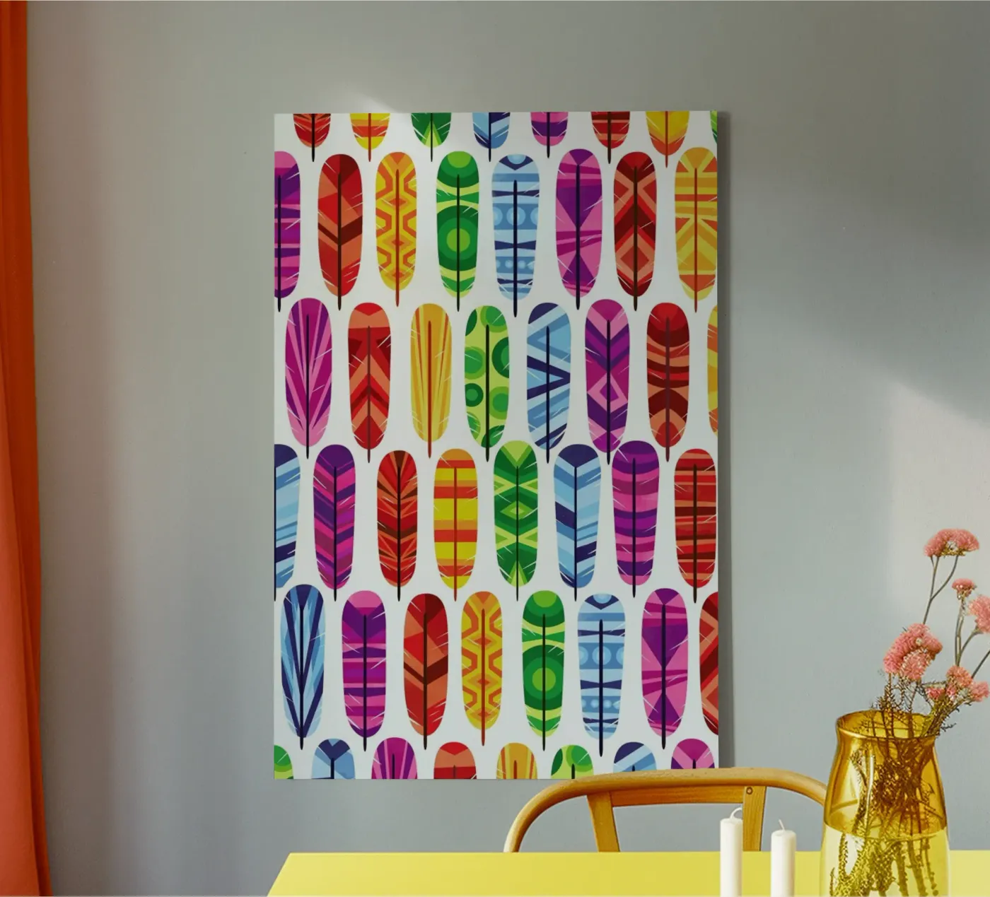 Feathers canvas by Chris Wharton