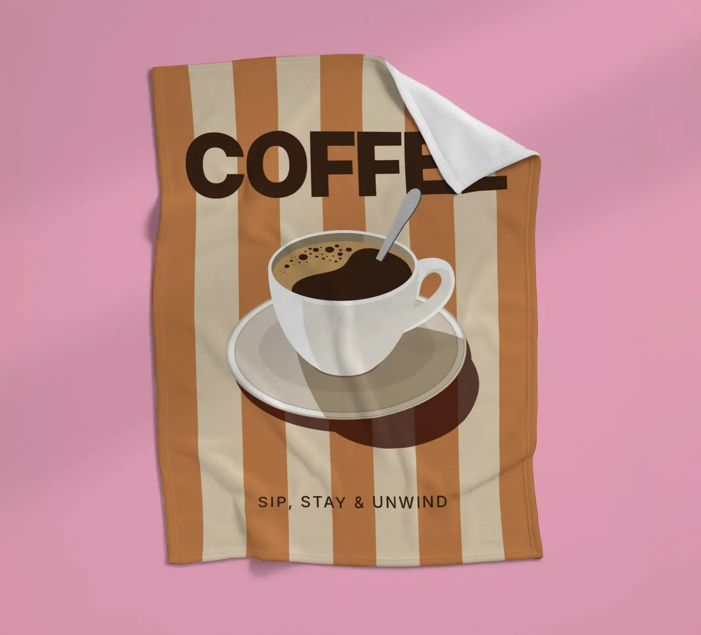 Kaffee Fleecedecke von Tamsen Design