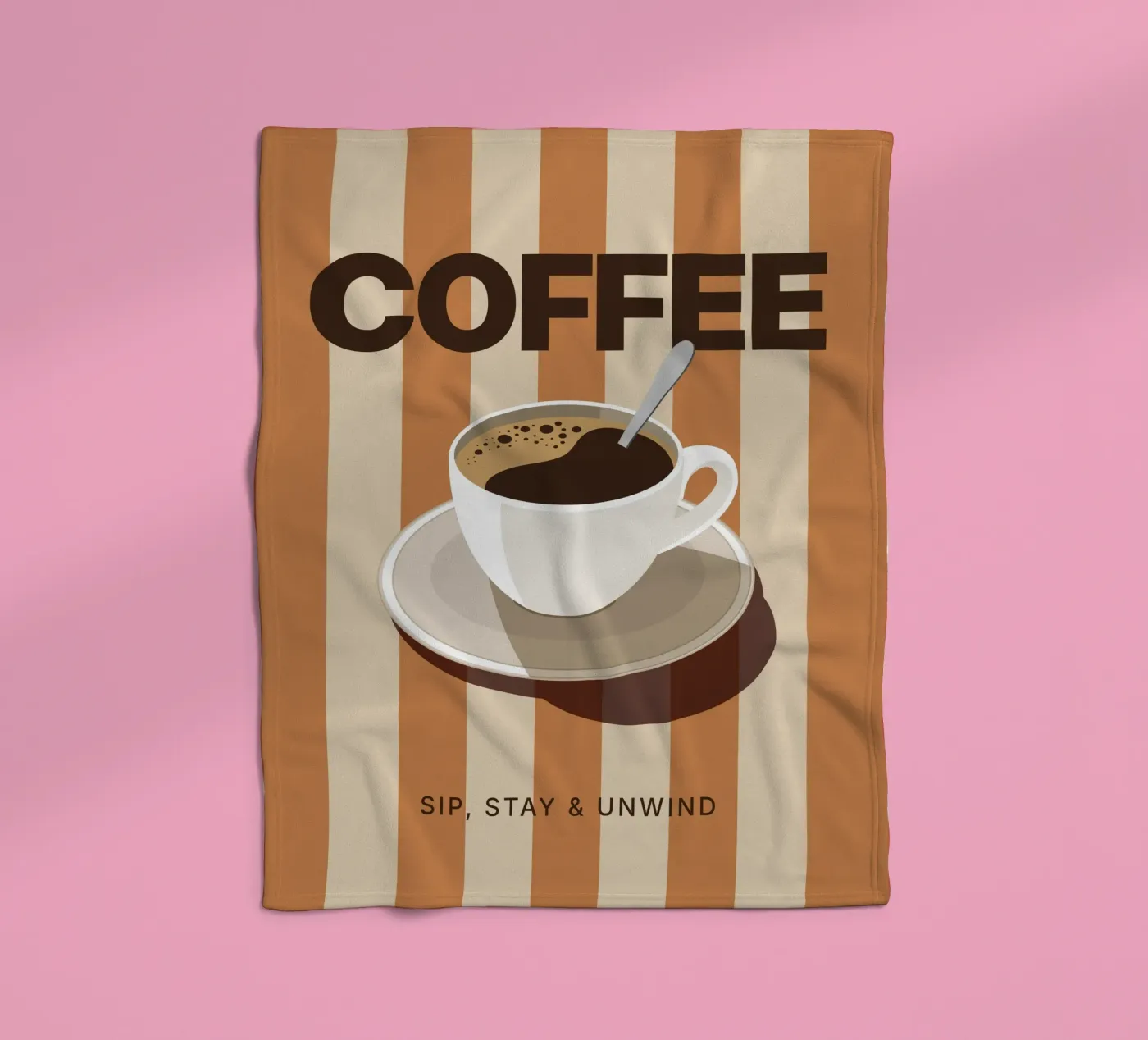 Kaffee Fleecedecke von Tamsen Design